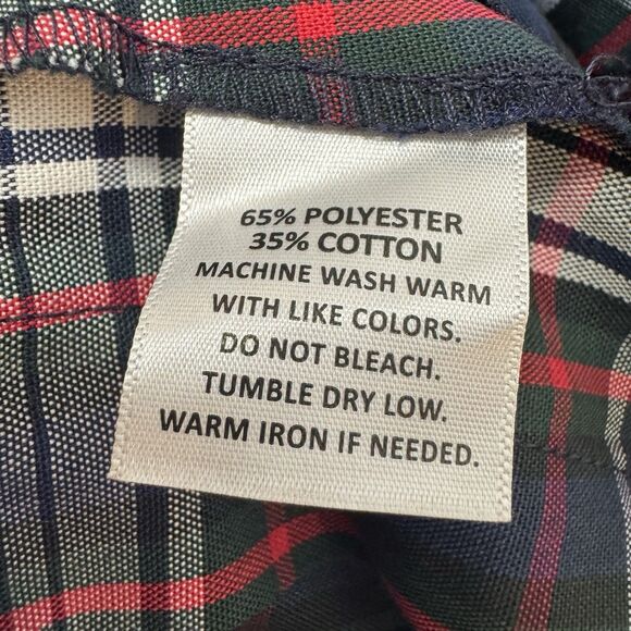 Parker Plaid Tartan A-line Skirt Size 32 Red Blue Green Pleated Holiday Preppy - Picture 6 of 6